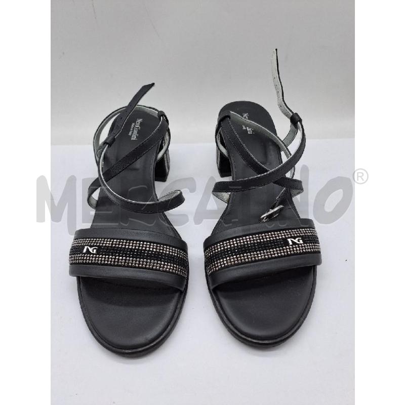 SANDALI DONNA NERO GIARDINI NERO FASCIA STRASS | Mercatino dell'Usato Catanzaro 1
