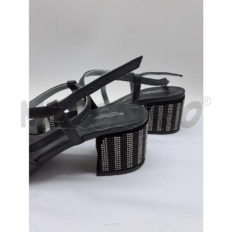 SANDALI DONNA NERO GIARDINI NERO FASCIA STRASS | Mercatino dell'Usato Catanzaro 2
