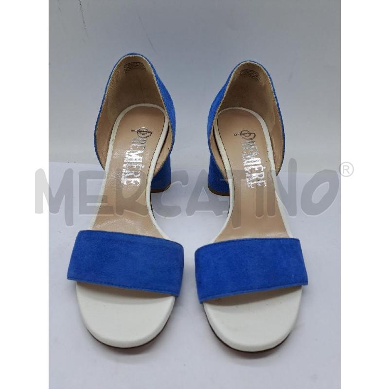 SANDALI DONNA PREMIÉRE AZZURRO BIANCO SCAMOSCIATO | Mercatino dell'Usato Catanzaro 1