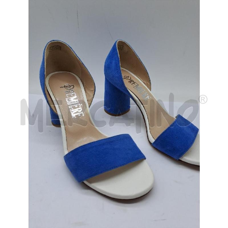 SANDALI DONNA PREMIÉRE AZZURRO BIANCO SCAMOSCIATO | Mercatino dell'Usato Catanzaro 3