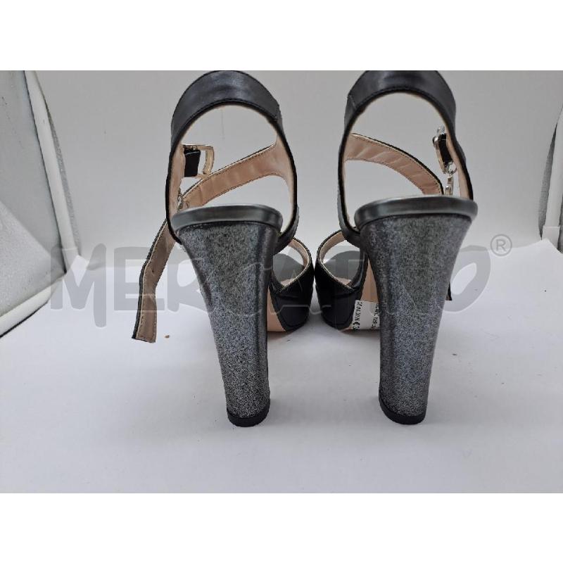 SANDALI DONNA SOPHIE BLANC NERO ARGENTO  | Mercatino dell'Usato Catanzaro 4