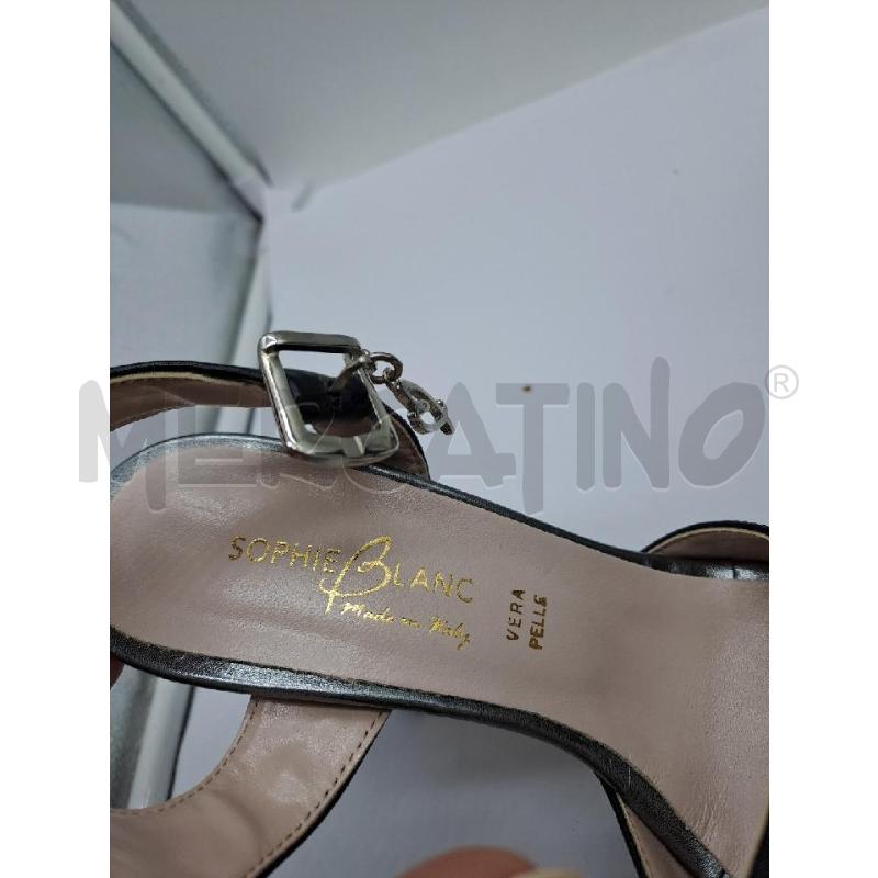 SANDALI DONNA SOPHIE BLANC NERO ARGENTO  | Mercatino dell'Usato Catanzaro 5
