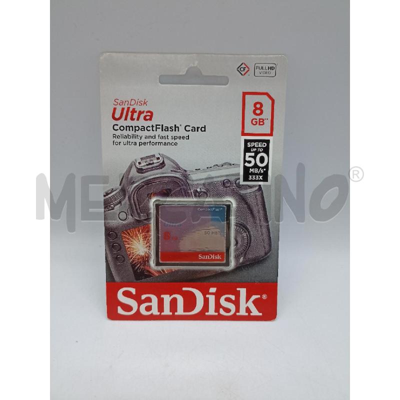 SANDISK ULTRA COMPACTFLASH CARD 8 GB FULL HD VIDEO | Mercatino dell'Usato Catanzaro 1
