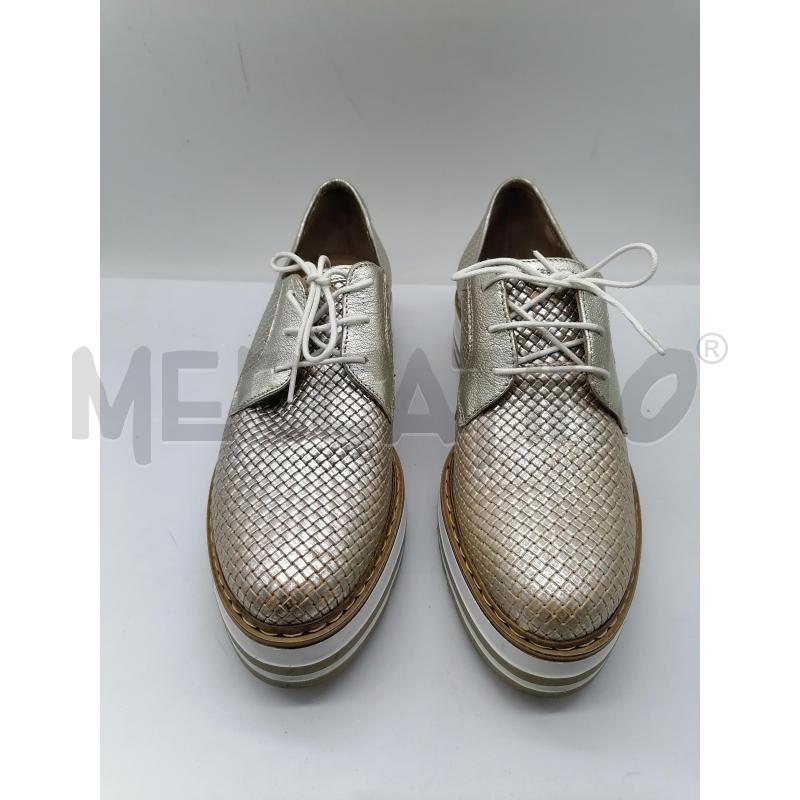 SCARPE DONNA DERBY CARMENS INTRECCIO DORATO STRINGATO | Mercatino dell'Usato Catanzaro 1