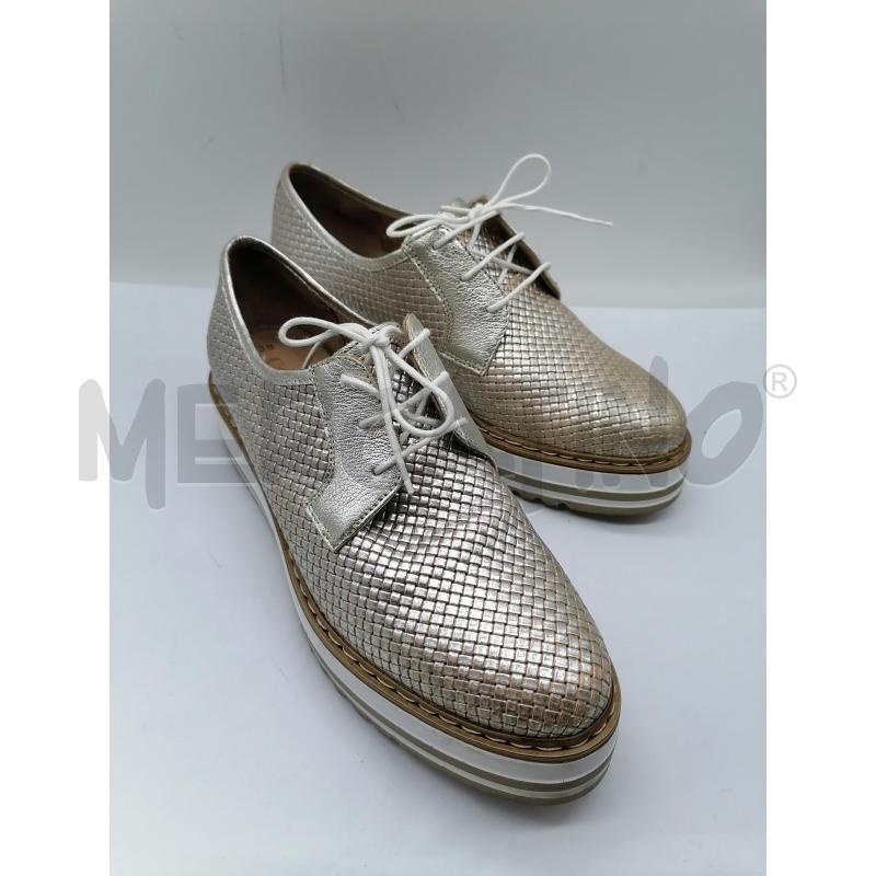 SCARPE DONNA DERBY CARMENS INTRECCIO DORATO STRINGATO | Mercatino dell'Usato Catanzaro 3