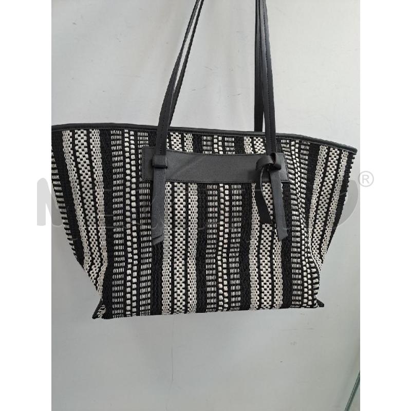 SHOPPER MARELLA NERO INTRECCIO BIANCO DOPPIO MANCIO | Mercatino dell'Usato Catanzaro 2