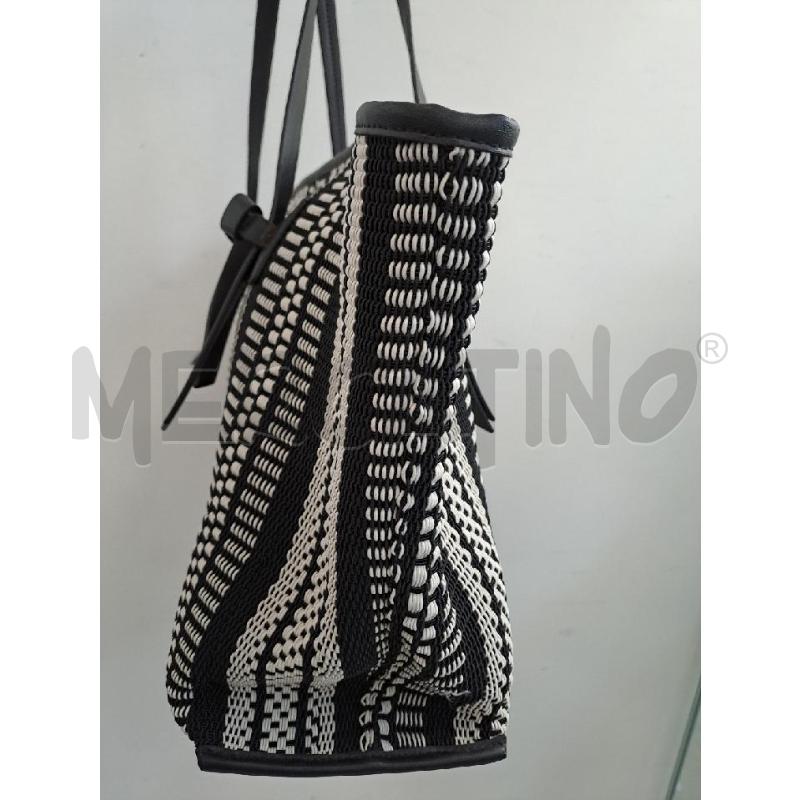 SHOPPER MARELLA NERO INTRECCIO BIANCO DOPPIO MANCIO | Mercatino dell'Usato Catanzaro 3