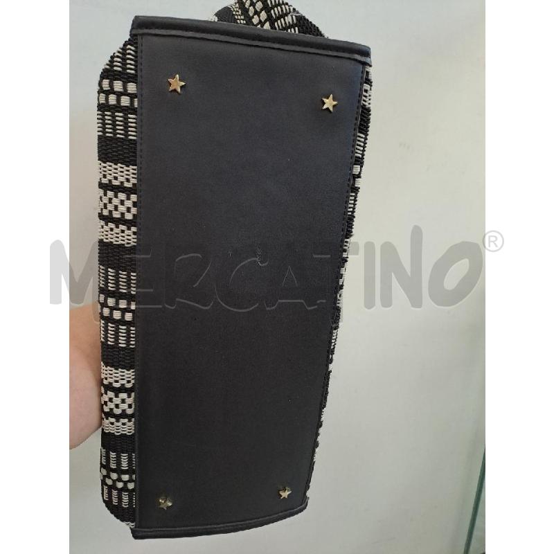 SHOPPER MARELLA NERO INTRECCIO BIANCO DOPPIO MANCIO | Mercatino dell'Usato Catanzaro 4