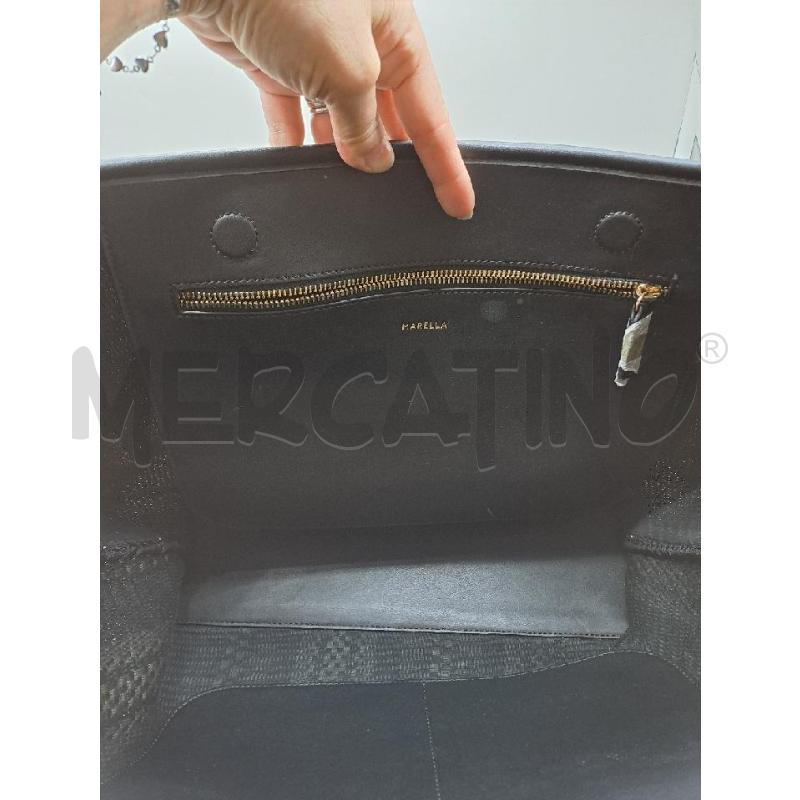 SHOPPER MARELLA NERO INTRECCIO BIANCO DOPPIO MANCIO | Mercatino dell'Usato Catanzaro 5