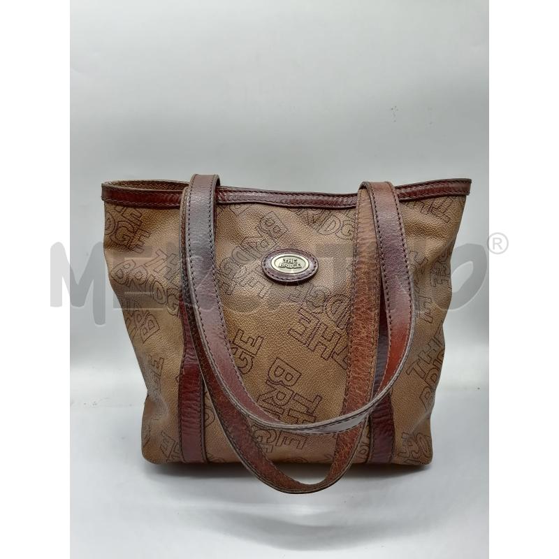 SHOPPER MINI THE BRIDGE MARRONE LOGO  | Mercatino dell'Usato Catanzaro 1