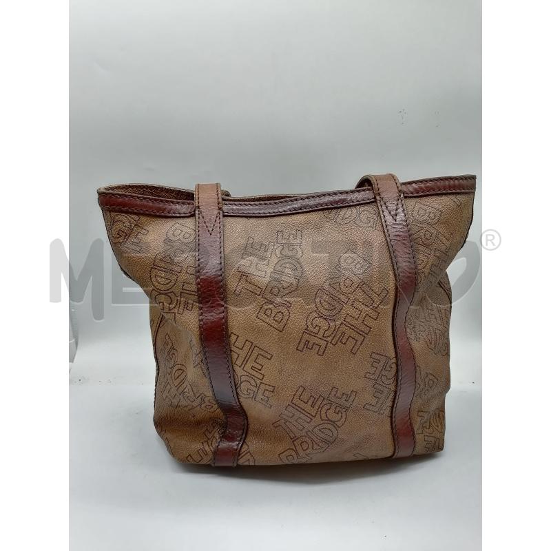 SHOPPER MINI THE BRIDGE MARRONE LOGO  | Mercatino dell'Usato Catanzaro 2