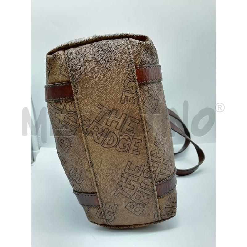 SHOPPER MINI THE BRIDGE MARRONE LOGO  | Mercatino dell'Usato Catanzaro 4