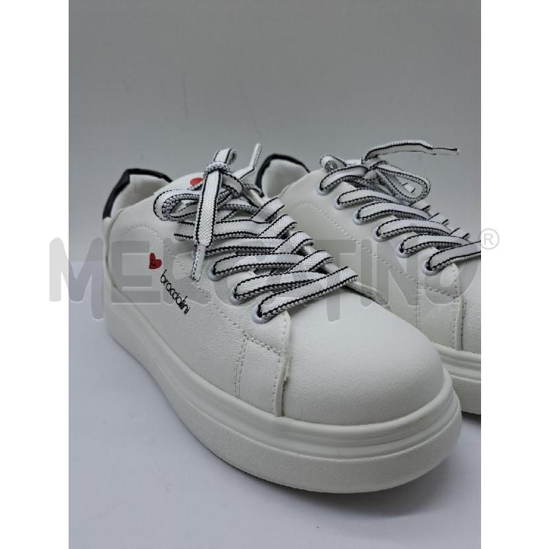 SNEAKERS DONNA BRACCIALINI BIANCO STRINGHE BORDO NERO | Mercatino dell'Usato Catanzaro 3