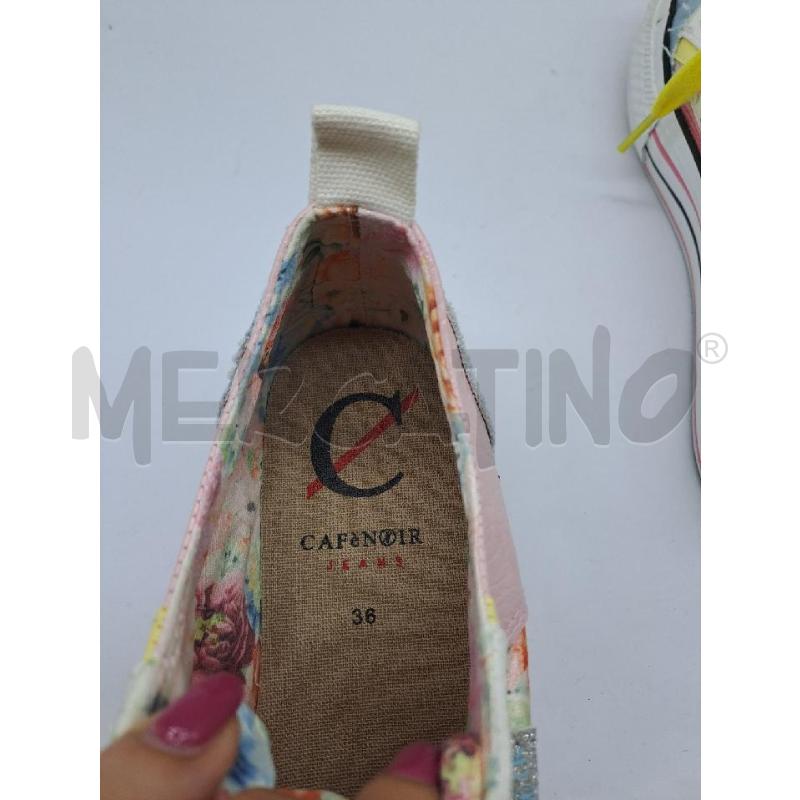 SNEAKERS DONNA CAFÈNOIR TESSUTO BIANCO MODELLO CONVERSE STRINGHE GIALLO | Mercatino dell'Usato Catanzaro 5