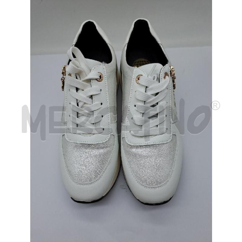 SNEAKERS DONNA PCIOTTI BIANCHE ARGENTO  | Mercatino dell'Usato Catanzaro 2