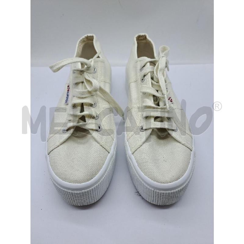 SNEAKERS DONNA SUPERGA TESSUTO BIANCO PLATFORM | Mercatino dell'Usato Catanzaro 1