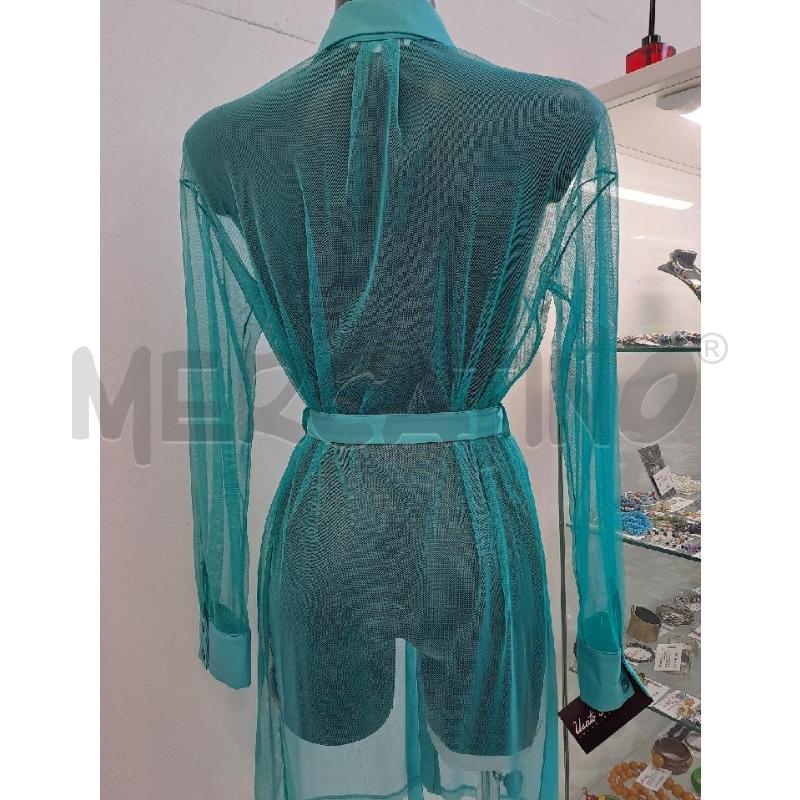SPOLVERINO DONNA PATRIZIA PEPE RETATO VERDE ACQUA CINTURA | Mercatino dell'Usato Catanzaro 3