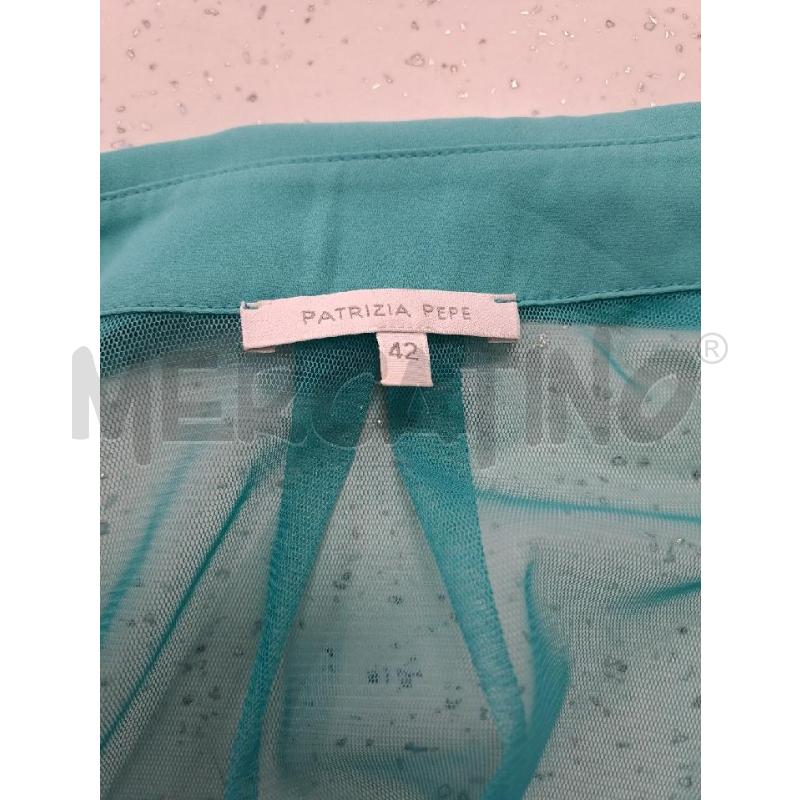 SPOLVERINO DONNA PATRIZIA PEPE RETATO VERDE ACQUA CINTURA | Mercatino dell'Usato Catanzaro 4