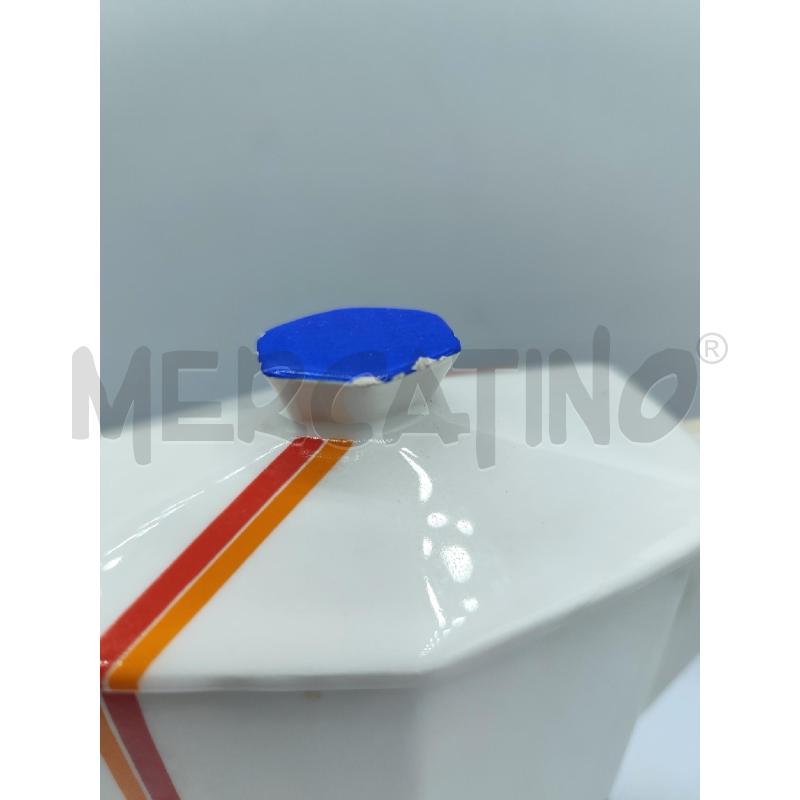 TEIERA ESAGONALE PETER CHINNI ROSSO ARANCIONE BLU SPIZZICATA | Mercatino dell'Usato Catanzaro 3
