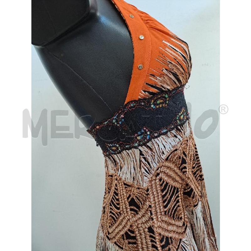 TOP CAVALLI ARANCIO PIZZO NERO FASCIA  | Mercatino dell'Usato Catanzaro 3