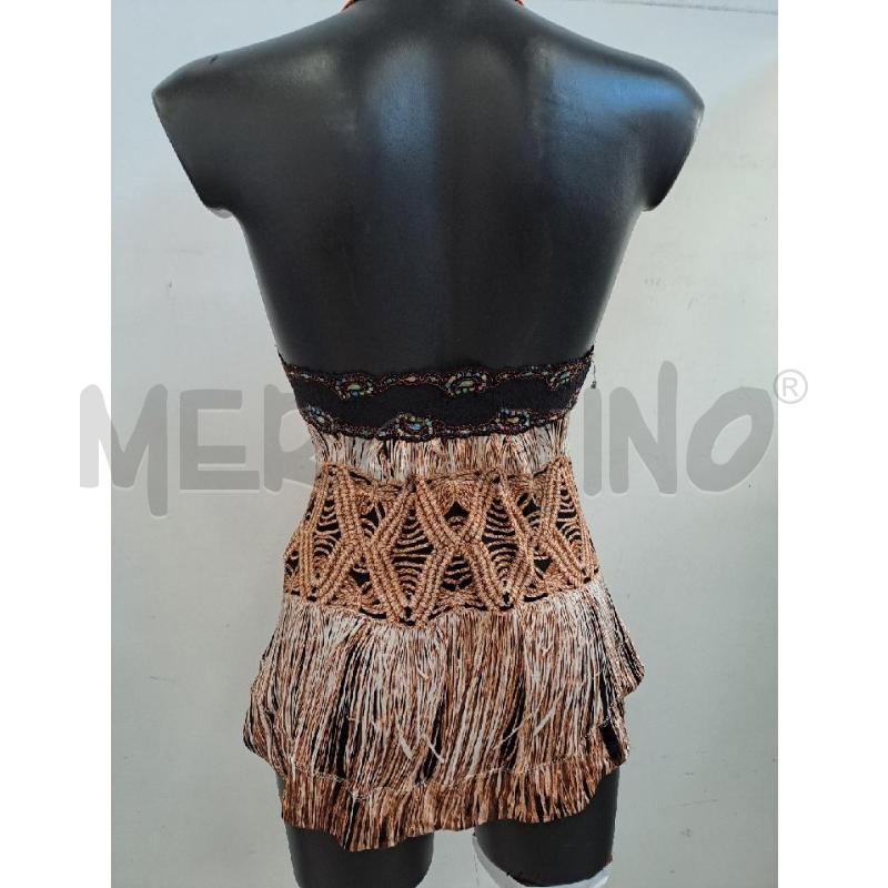 TOP CAVALLI ARANCIO PIZZO NERO FASCIA  | Mercatino dell'Usato Catanzaro 4