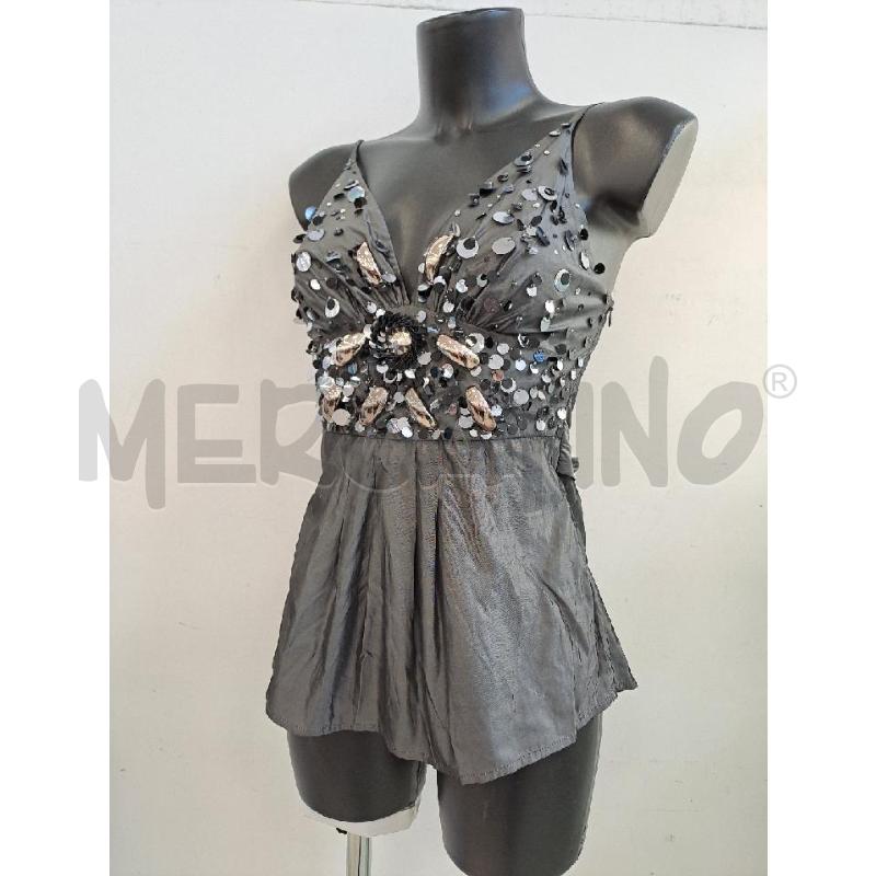 TOP ELISABETTA FRANCHI GRIGIO PAIETTATO  | Mercatino dell'Usato Catanzaro 2