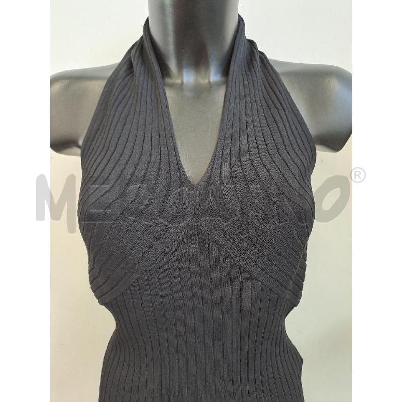 TOP LUISA SPAGNOLI COSTINE NERO LEG COLLO  | Mercatino dell'Usato Catanzaro 2
