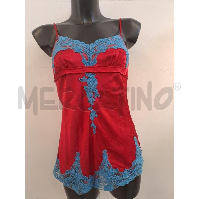 TOP TWINSET ROSSO PIZZO CELESTE  | Mercatino dell'Usato Catanzaro 1