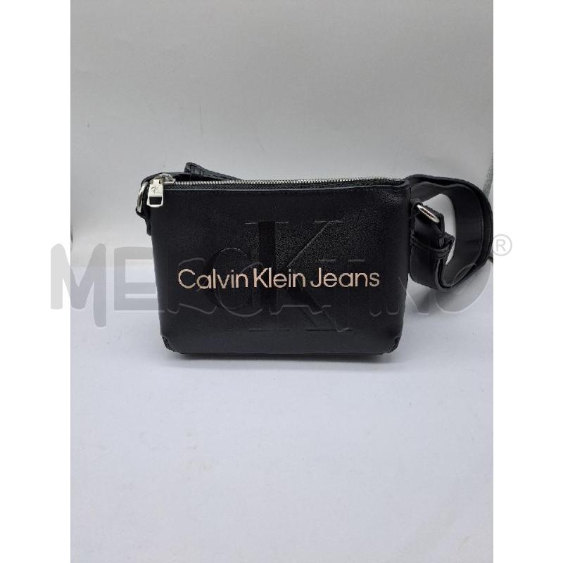 TRACOLLA DONNA CALVIN KLEIN NERO SCRITTA BIANCA | Mercatino dell'Usato Catanzaro 1