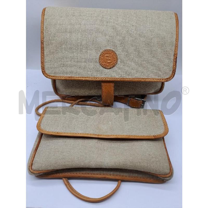 TRACOLLA DONNA FENDI TELA BEIGE +TRACOLLA ESTRAIBILE BORDO PELLE | Mercatino dell'Usato Catanzaro 3