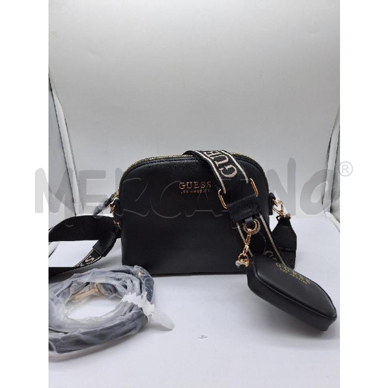 TRACOLLA DONNA GUESS NERO OVALE CERNIERA DORATA  | Mercatino dell'Usato Catanzaro 2