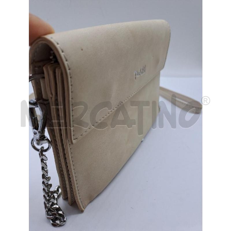 TRACOLLA DONNA PASH BAG BEIGE CATENA ARGENTATA | Mercatino dell'Usato Catanzaro 2