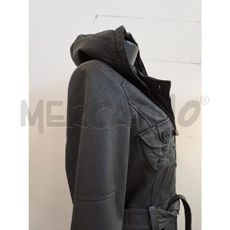 TRENCH DONNA EAST VILLAGE NERO PELLE | Mercatino dell'Usato Catanzaro 3