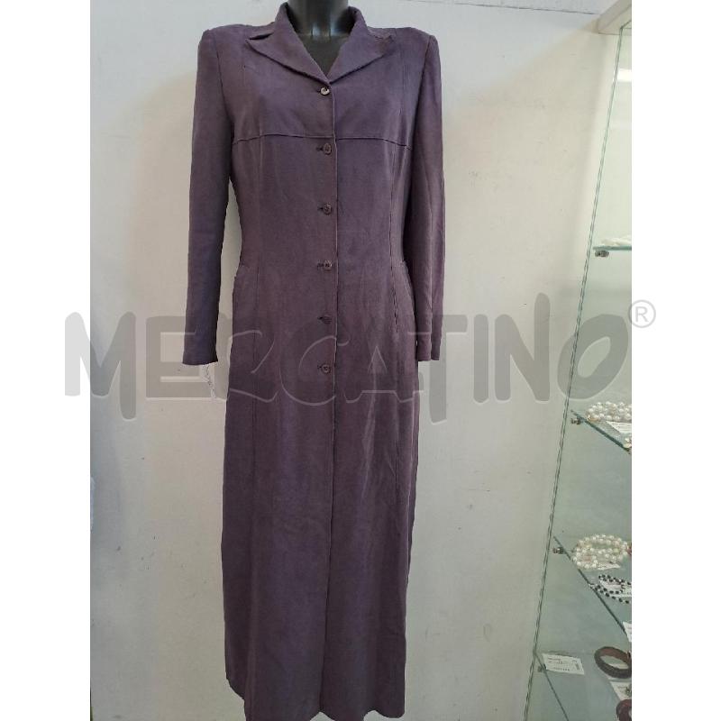 TRENCH DONNA LIST VIOLA SCAMOSCIATO LUNGO  | Mercatino dell'Usato Catanzaro 1