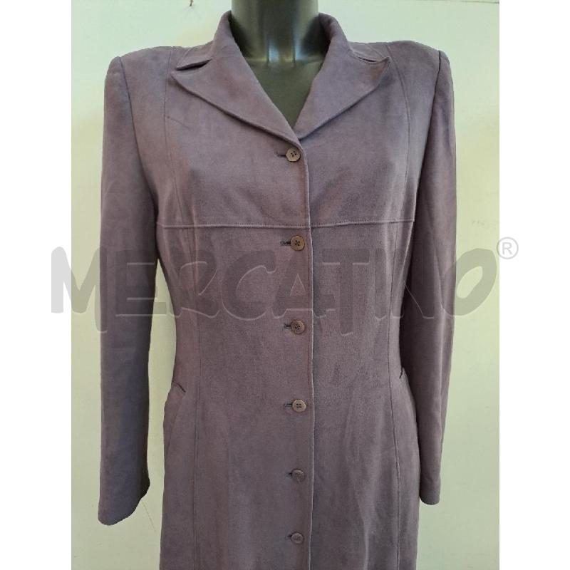TRENCH DONNA LIST VIOLA SCAMOSCIATO LUNGO  | Mercatino dell'Usato Catanzaro 2