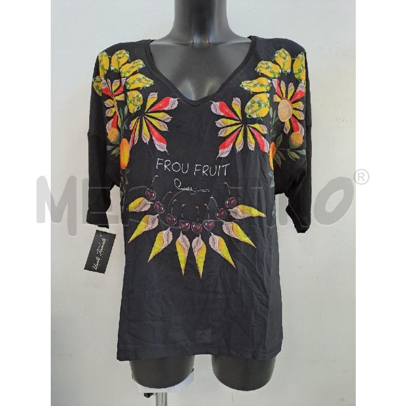 T SHIRT DONNA CAVALLI CLASS NERO FROU FRUIT  | Mercatino dell'Usato Catanzaro 1
