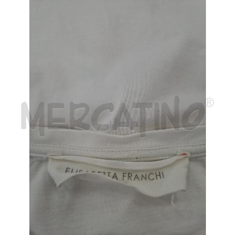 T SHIRT DONNA ELISABETTA FRANCHI BIANCO STAMPA VISO CATENA | Mercatino dell'Usato Catanzaro 4