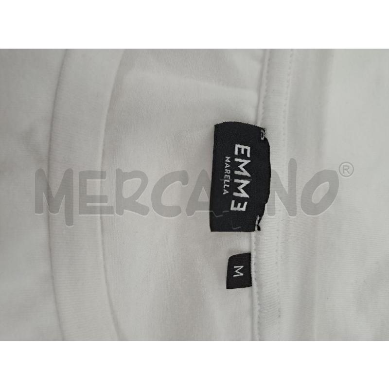 T SHIRT DONNA EMME MARELLA BIANCO FIORI VERDE STRASS | Mercatino dell'Usato Catanzaro 4