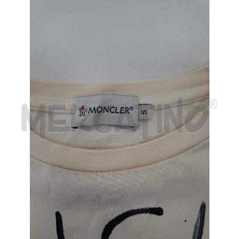 T SHIRT DONNA MONCLER GIALLINO SCRITTA NERO  | Mercatino dell'Usato Catanzaro 4