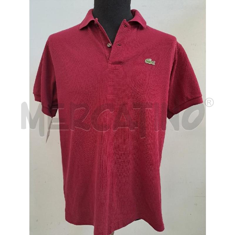 T SHIRT UOMO LCOSTE AMARANTO  | Mercatino dell'Usato Catanzaro 1