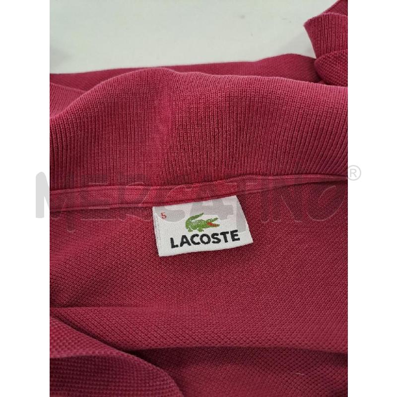 T SHIRT UOMO LCOSTE AMARANTO  | Mercatino dell'Usato Catanzaro 4