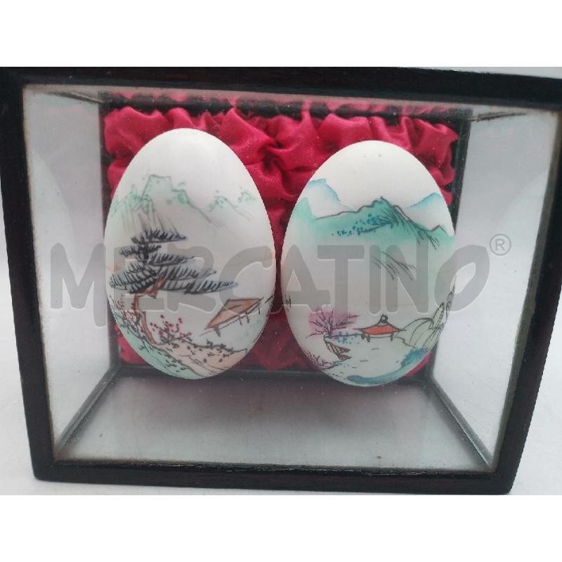 UOVA DECORATIVE IN TECA ORIENTALI DIPINTE A MANO | Mercatino dell'Usato Catanzaro 3