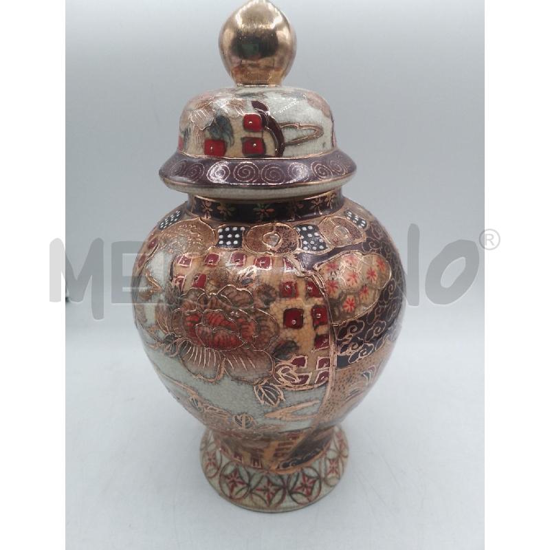 URNA SATSUMA MARRONE DORATA H 22 CM | Mercatino dell'Usato Catanzaro 1
