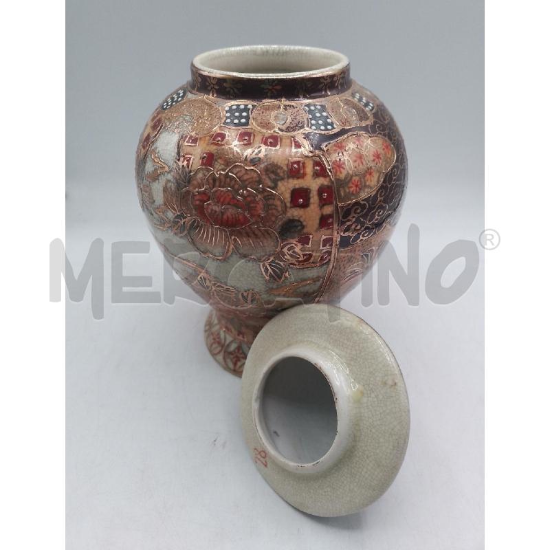 URNA SATSUMA MARRONE DORATA H 22 CM | Mercatino dell'Usato Catanzaro 2