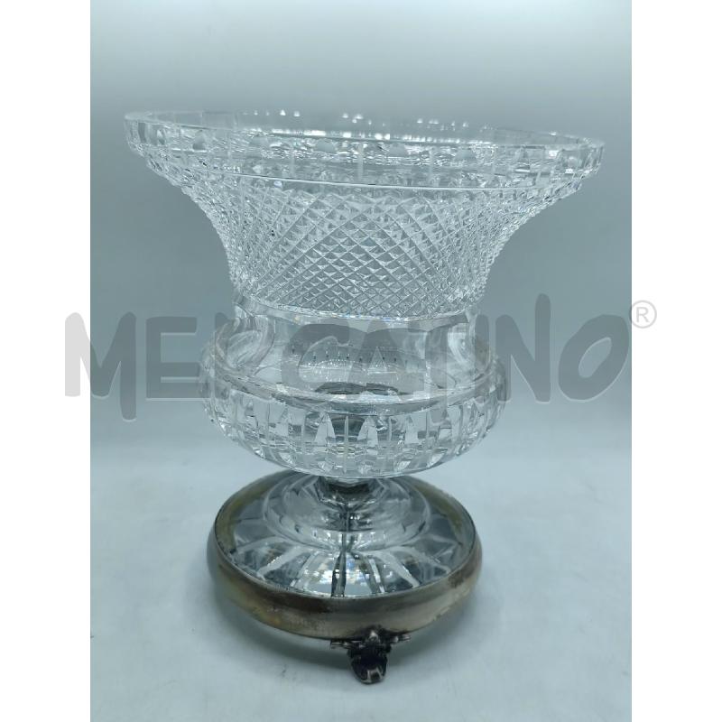 VASO IN VETRO CON BASE METALLO PREZIOSO  | Mercatino dell'Usato Catanzaro 1