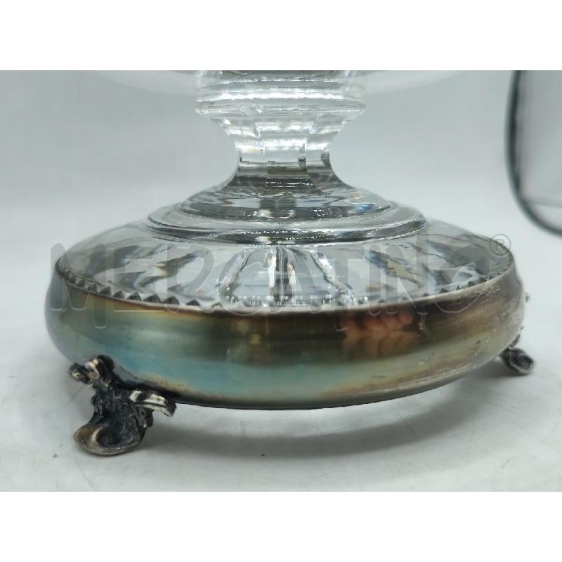 VASO IN VETRO CON BASE METALLO PREZIOSO  | Mercatino dell'Usato Catanzaro 2
