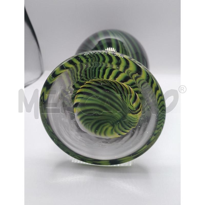 VASO VETRO MURANO VERDE CON MANICI H 32 CM | Mercatino dell'Usato Catanzaro 4