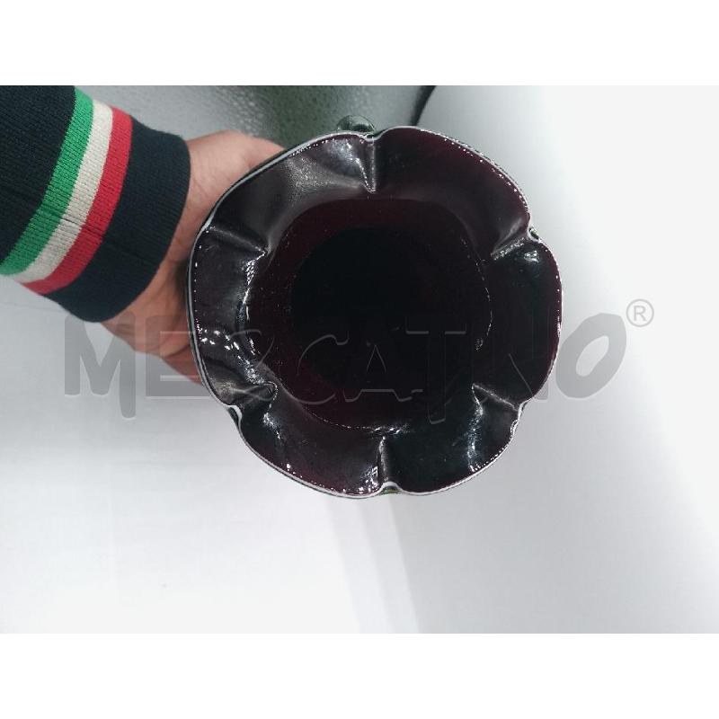 VASO VETRO MURANO VERDE CON MANICI H 32 CM | Mercatino dell'Usato Catanzaro 5