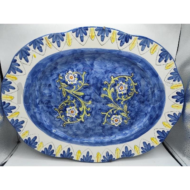 VASSOIO IN CERAMICA VILLA D'ESTE FIORI OVALE  | Mercatino dell'Usato Catanzaro 1