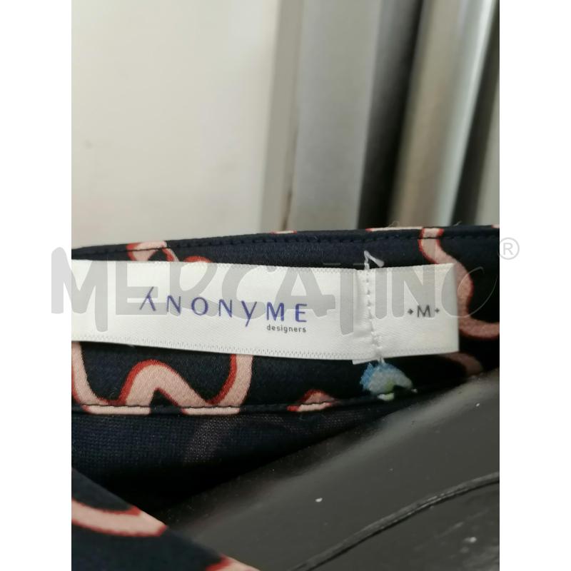 VESTITO DONNA ANONYME BLU FIORI ROSA CINTURA BOTTONI | Mercatino dell'Usato Catanzaro 3